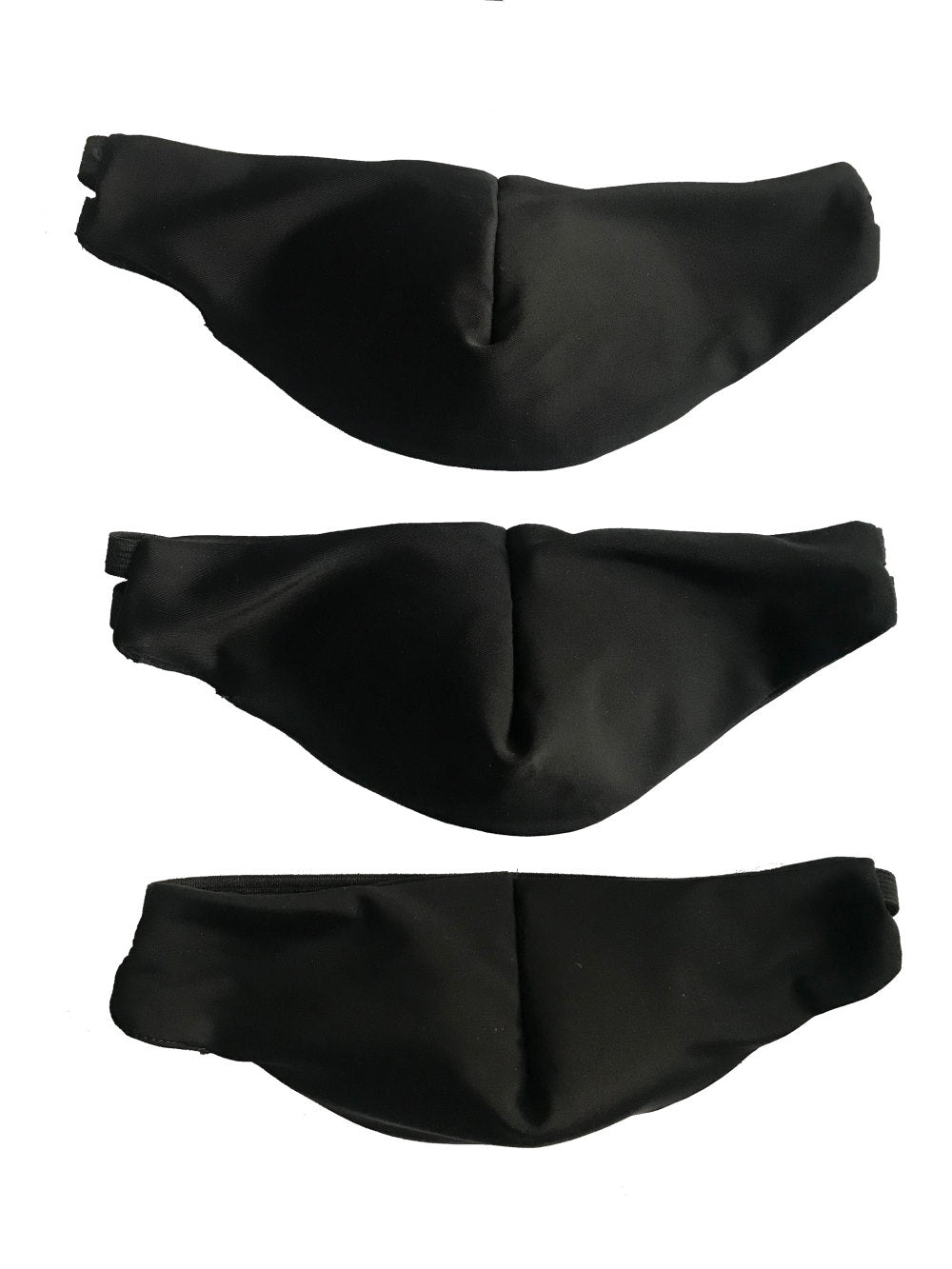 Black 3-Layer, Reusable, Padded Facemasks (Pack of 3)