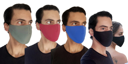 Reusable, 3-Layer, Padded Colour Facemask (Pack of 3)