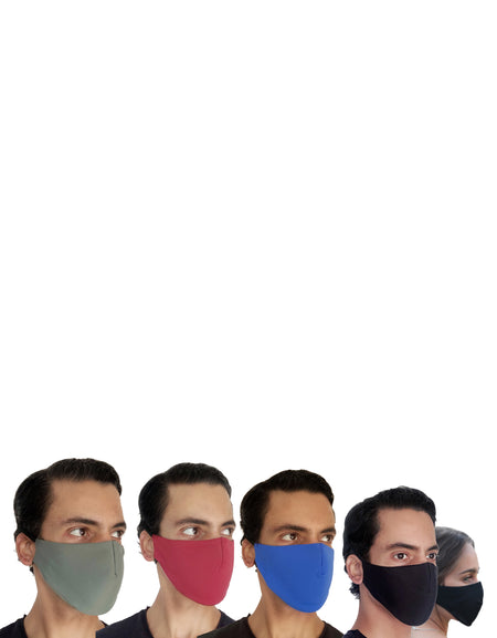 Reusable, 3-Layer, Padded Colour Facemask (Pack of 3)
