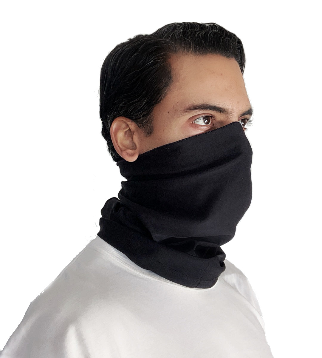 Black Face-buff with Pocket - Pack of 2