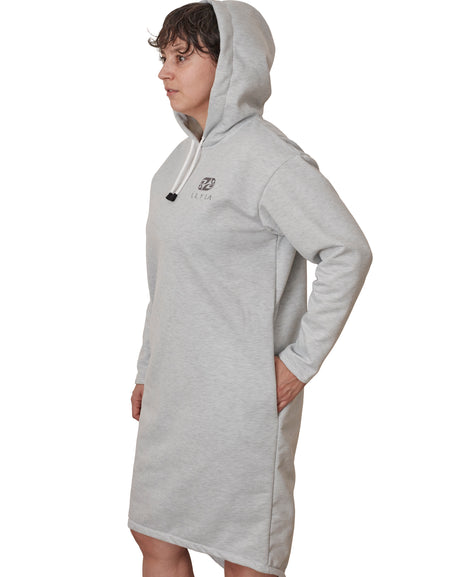 LLYLA Hooded Sweatshirt Dress with Side Pockets