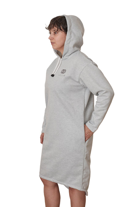 LLYLA Hooded Sweatshirt Dress with Side Pockets
