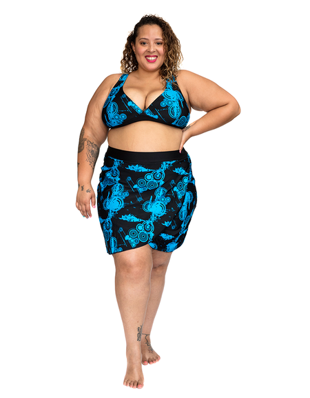 Wrap Skortini Skirt with Attached Shorts