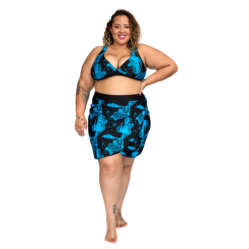 Wrap Skortini Skirt with Attached Shorts
