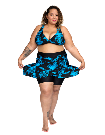 Wrap Skortini Skirt with Attached Shorts