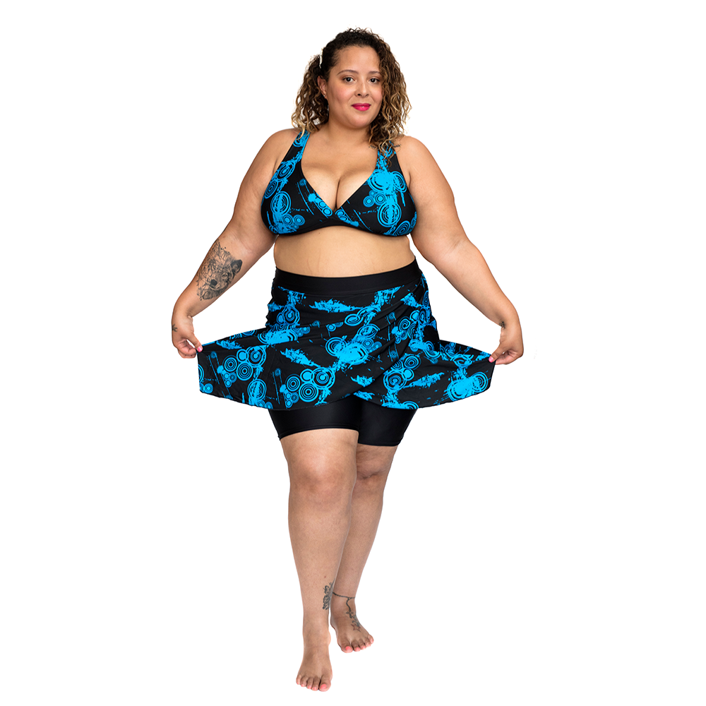 Wrap Skortini Skirt with Attached Shorts