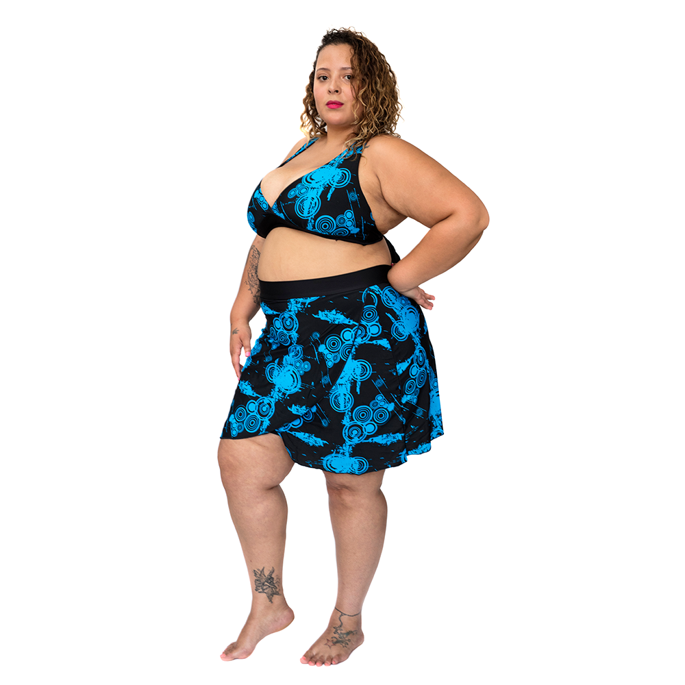 Wrap Skortini Skirt with Attached Shorts